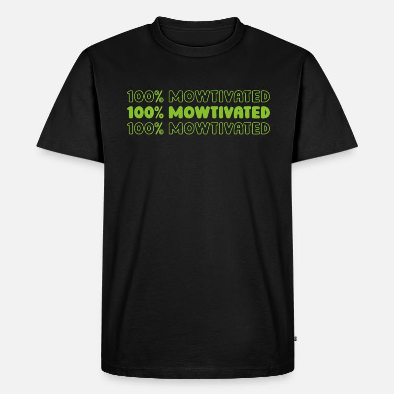 Rasenmäher Mähen - Männer Premium Bio T-Shirt - Schwarz