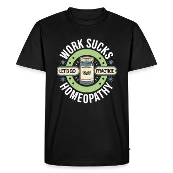 Homeopathy - Men's Premium Organic T-Shirt - black - Front - Nico (187cm)