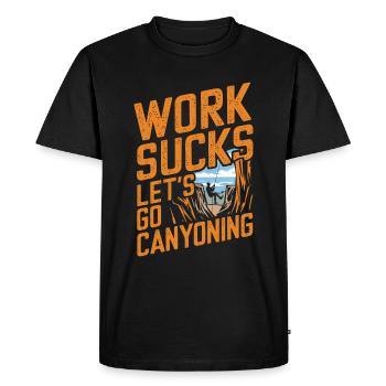 Canyoning Rappelling - Men's Premium Organic T-Shirt - black - Front - Nico (187cm)