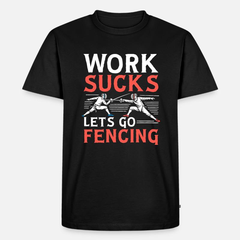 Fechten Fechter - Männer Premium Bio T-Shirt - Schwarz
