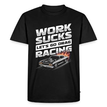 Dragster Drag Race - T-shirt Premium bio Homme - noir - Devant - Nico (187cm)