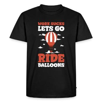 Hot Air Ballooning Ballooning - Men's Premium Organic T-Shirt - black - Front - Nico (187cm)