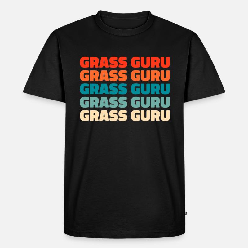 Rasenmäher Mähen - Männer Premium Bio T-Shirt - Schwarz