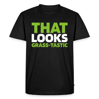 Lawn mower mowing - Men's Premium Organic T-Shirt - black - Front - Nico (187cm)