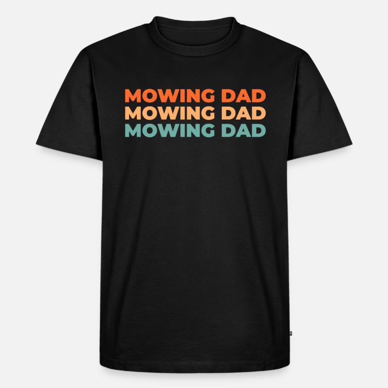 Rasenmäher Mähen - Männer Premium Bio T-Shirt - Schwarz
