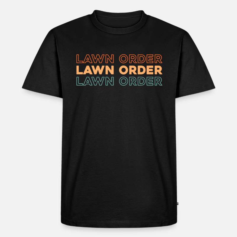 Rasenmäher Mähen - Männer Premium Bio T-Shirt - Schwarz