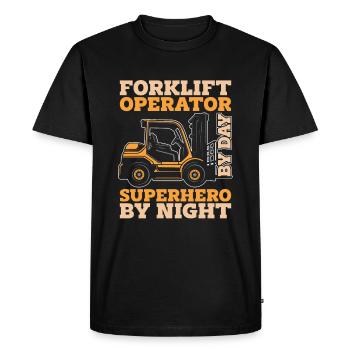 Forklift Forklift Driver - Men's Premium Organic T-Shirt - black - Front - Nico (187cm)