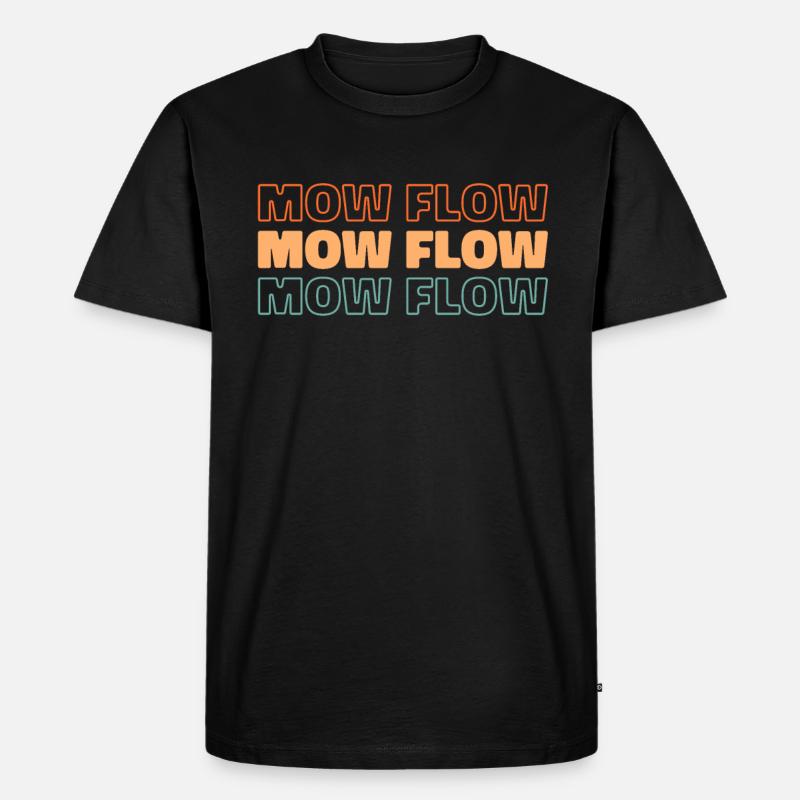 Rasenmäher Mähen - Männer Premium Bio T-Shirt - Schwarz