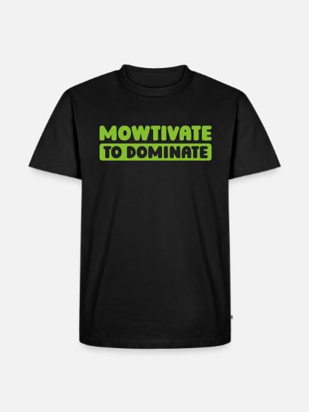 Lawn mower mowing - Men's Premium Organic T-Shirt - black