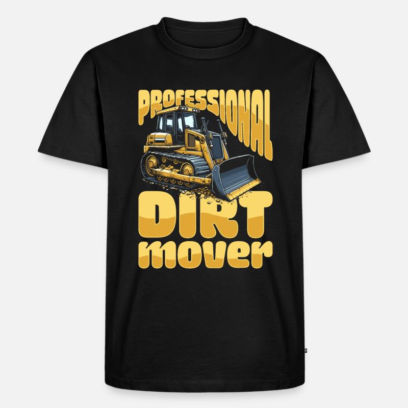 Bulldozer Planierraupe - Männer Premium Bio T-Shirt - Schwarz