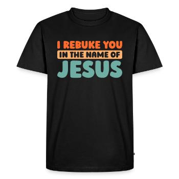 Christianisme chrétien - T-shirt Premium bio Homme - noir - Devant - Nico (187cm)