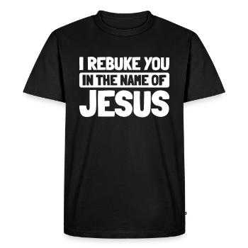 Christianisme chrétien - T-shirt Premium bio Homme - noir - Devant - Nico (187cm)