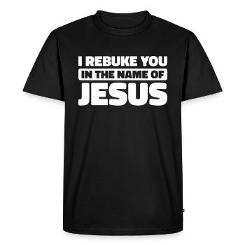 Christianisme chrétien - T-shirt Premium bio Homme - noir - Devant - Nico (187cm)