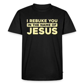 Christianisme chrétien - T-shirt Premium bio Homme - noir - Devant - Nico (187cm)