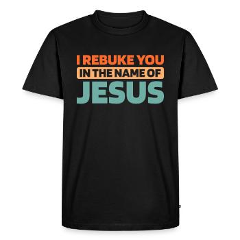Christianisme chrétien - T-shirt Premium bio Homme - noir - Devant - Nico (187cm)