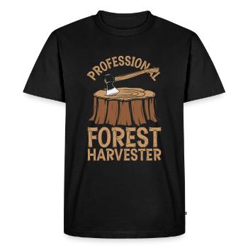Wood chippers, forestry workers, lumberjacks - Men's Premium Organic T-Shirt - black - Front - Nico (187cm)