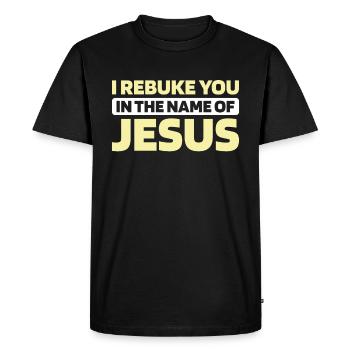 Christianisme chrétien - T-shirt Premium bio Homme - noir - Devant - Nico (187cm)