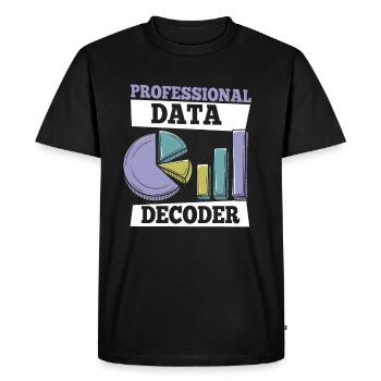 Analyste de données en science des données - T-shirt Premium bio Homme - noir - Devant - Nico (187cm)