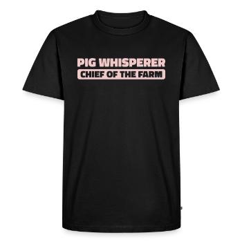 Éleveur de porcs Chef de la ferme - T-shirt Premium bio Homme - noir - Devant - Nico (187cm)