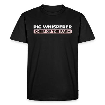 Éleveur de porcs Chef de la ferme - T-shirt Premium bio Homme - noir - Devant - Nico (187cm)