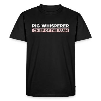 Éleveur de porcs Chef de la ferme - T-shirt Premium bio Homme - noir - Devant - Nico (187cm)