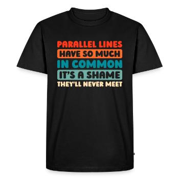 Mathe Mathematik Math Funny Pun - Men's Premium Organic T-Shirt - black - Front - Nico (187cm)