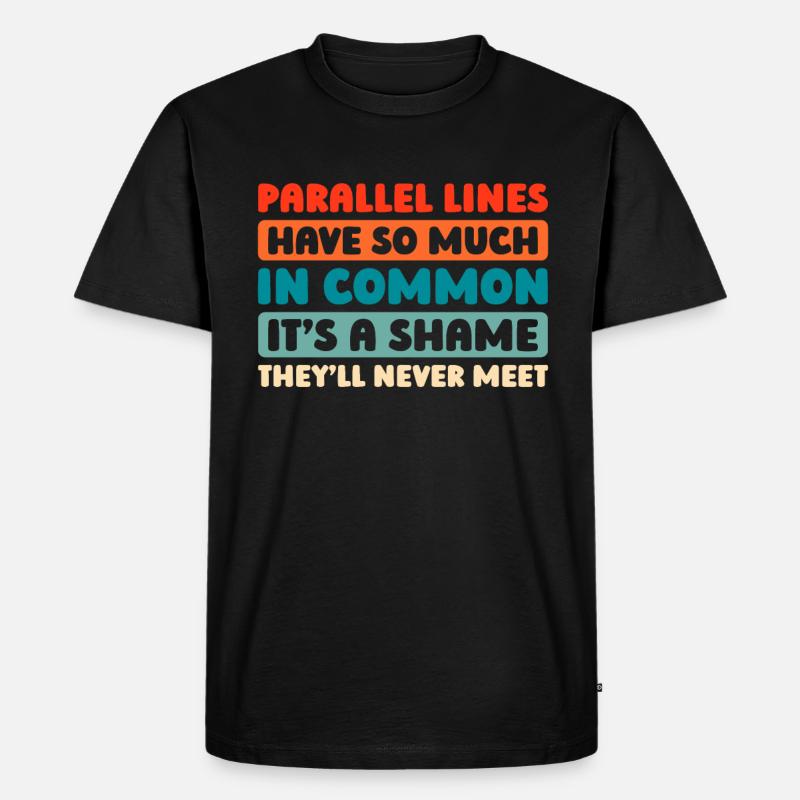 Mathe Mathematik Math Funny Pun - Men's Premium Organic T-Shirt - black