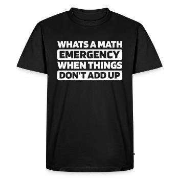 Mathe Mathematik Math Funny Pun - Men's Premium Organic T-Shirt - black - Front - Nico (187cm)