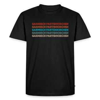 German city Garmischpartenkirchen Bavaria - Men's Premium Organic T-Shirt - black - Front - Nico (187cm)