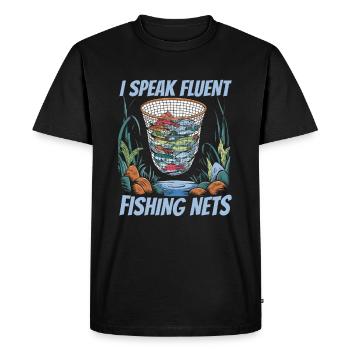 Fisherman - Men's Premium Organic T-Shirt - black - Front - Nico (187cm)