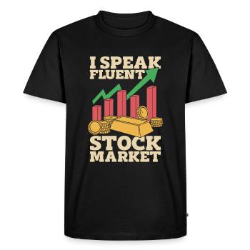 Conseiller financier - T-shirt Premium bio Homme - noir - Devant - Nico (187cm)