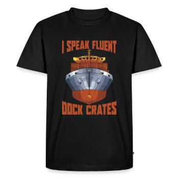 Docker - Men's Premium Organic T-Shirt - black - Front - Nico (187cm)