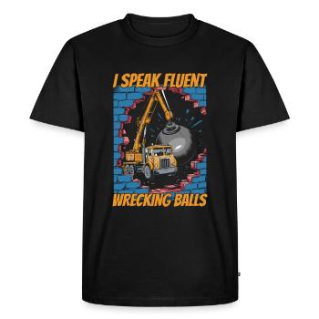 Demolition expert - Men's Premium Organic T-Shirt - black - Front - Nico (187cm)
