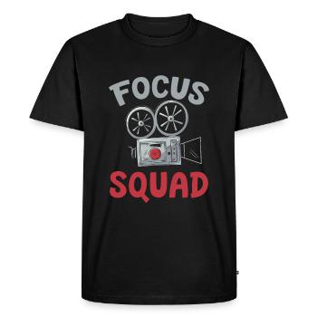 Caméraman Kader - T-shirt Premium bio Homme - noir - Devant - Nico (187cm)
