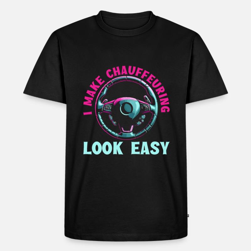 Chauffeur - Männer Premium Bio T-Shirt - Schwarz
