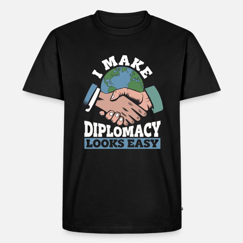 Botschafter - Männer Premium Bio T-Shirt - Schwarz