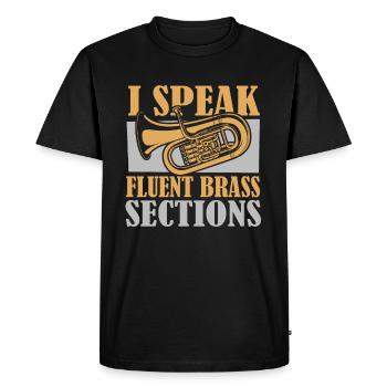 Directeur de l’orchestre - T-shirt Premium bio Homme - noir - Devant - Nico (187cm)