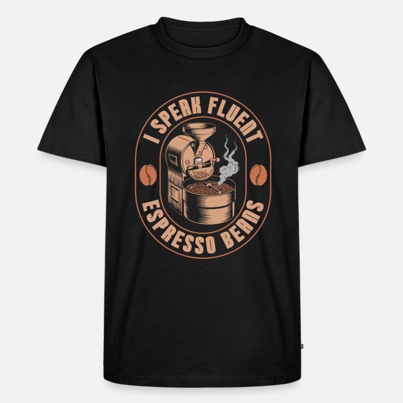 Kaffeeröster - Männer Premium Bio T-Shirt - Schwarz
