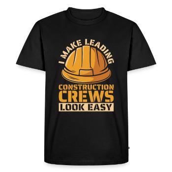 Construction foreman - Men's Premium Organic T-Shirt - black - Front - Nico (187cm)
