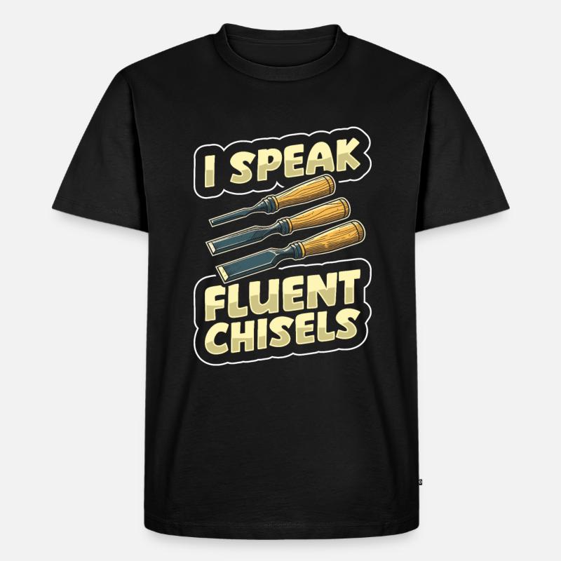 Graveur - Männer Premium Bio T-Shirt - Schwarz
