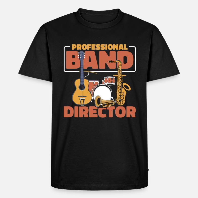 Banddirektor - Männer Premium Bio T-Shirt - Schwarz