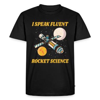 Aerospace Engineer - Men's Premium Organic T-Shirt - black - Front - Nico (187cm)