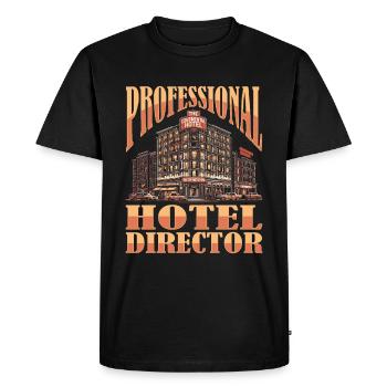 Hotel Manager - Men's Premium Organic T-Shirt - black - Front - Nico (187cm)