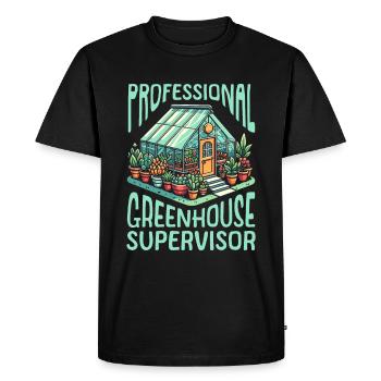 Greenhouse Manager - Men's Premium Organic T-Shirt - black - Front - Nico (187cm)