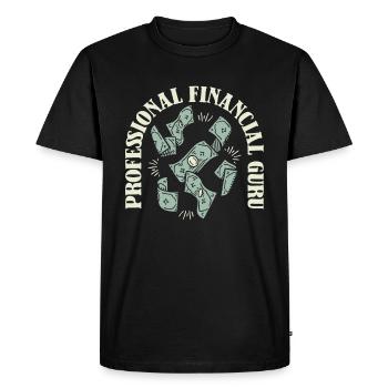 Conseiller financier - T-shirt Premium bio Homme - noir - Devant - Nico (187cm)