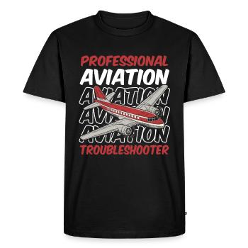 Flight Engineer - Men's Premium Organic T-Shirt - black - Front - Nico (187cm)