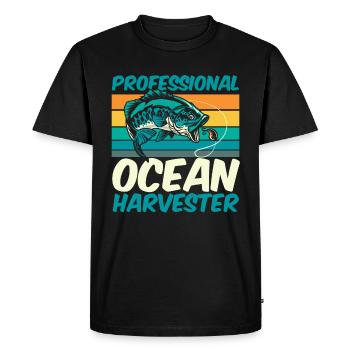 Fisherman - Men's Premium Organic T-Shirt - black - Front - Nico (187cm)