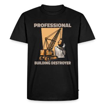 Demolition expert - Men's Premium Organic T-Shirt - black - Front - Nico (187cm)