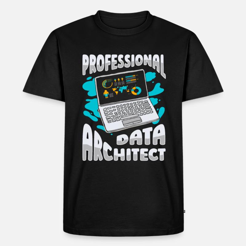 Datenbank Architekt - Männer Premium Bio T-Shirt - Schwarz