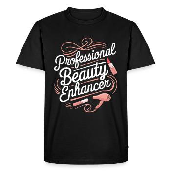 Esthéticien - T-shirt Premium bio Homme - noir - Devant - Nico (187cm)
